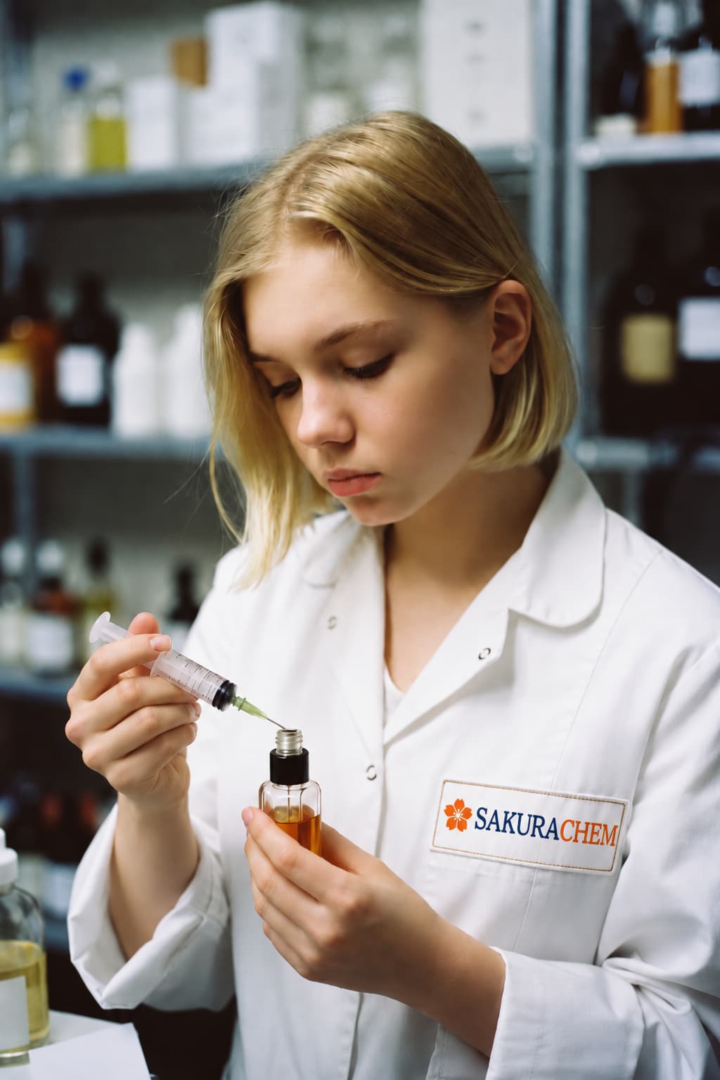 Laboratuvarda amber renkli esans numunesinin hazırlanması