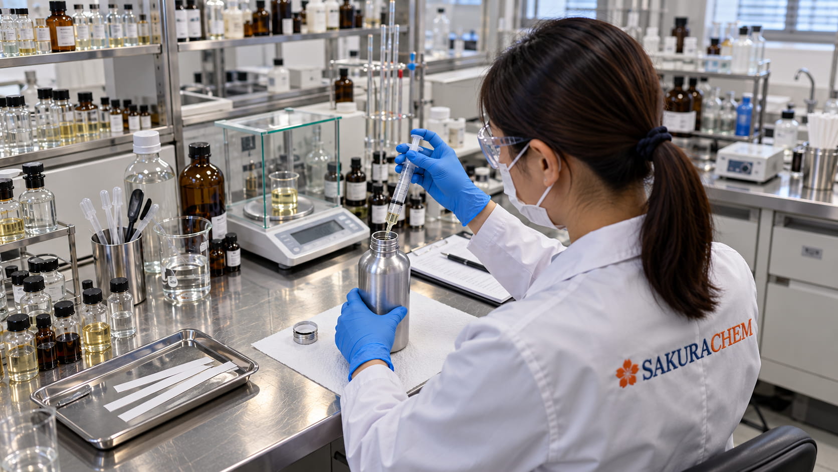 Esans numunesinin laboratuvar ortamında hassas biçimde hazırlanması